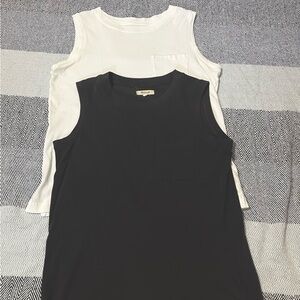 Madewell Grey and White tanks